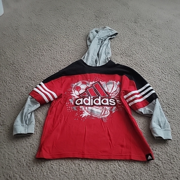 adidas Other - Adidas Boy's Long Sleeve Shirt With Hood